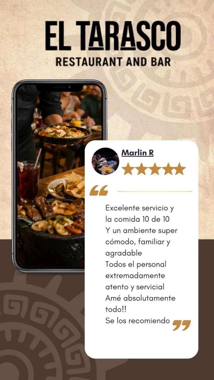 Five-star guest review from Marlin R.: Excelente servicio y la comida 10 de 10. Un ambiente super comodo, familiar y agradable. Ame absolutamente todo. Se los recomiendo.